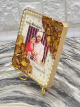Personalized Wedding Photo & Flowers Preserved Resin Frame
