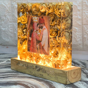 Resin LED Lamp with Preserved Wedding Flowers & Photo