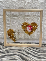 Heart Shape Varmala Preservation Frame with Wedding Photo