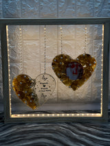 Heart Shape Varmala Preservation Frame with Wedding Photo