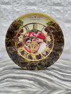 Beautiful Lotus rose Varmala preservation wall clock with photo and couple name