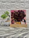 Dual side photo wedding card varmala preservation lamp / flower preservation lamp / bouquet preservation