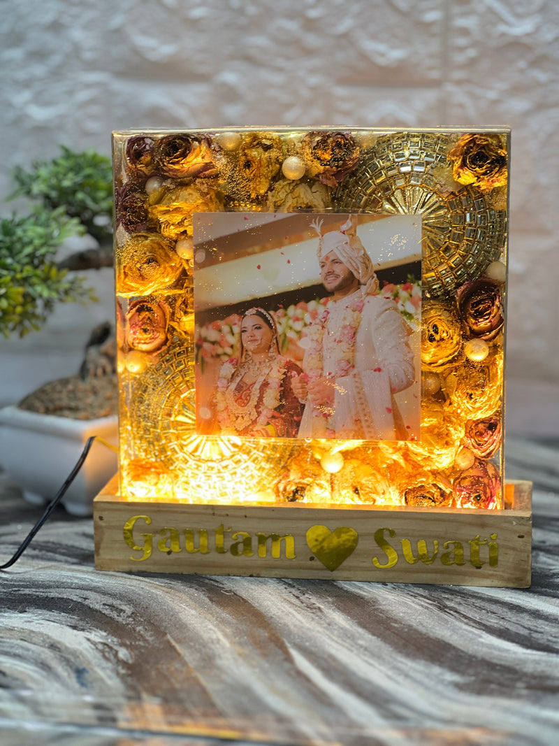 Wedding Flower Resin Preservation LED Frame for Forever Memories