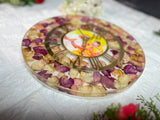 Resin-Preserved Wall Clock | Wedding Garland Keepsake