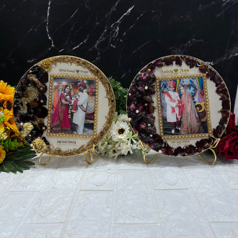 Wedding Garland Preserved Custom Resin Frame for Anniversary Gift