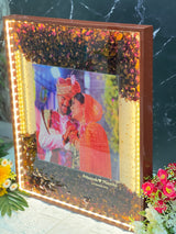 Resin Preserved Photo Frame | Teakwood Varmala Preservation Frame