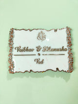 Curvy shape Resin Nameplate | Handmade Nameplate