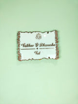Curvy shape Resin Nameplate | Handmade Nameplate