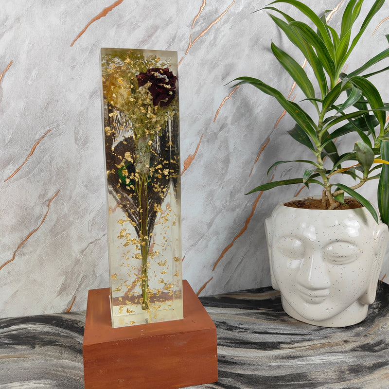 Customized Resin Flower Preservation Lamp
