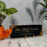 Resin Office Desk Nameplate for Hotel, Receptions (12*4 Inches)