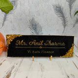 Resin Office Desk Nameplate for Hotel, Receptions (12*4 Inches)