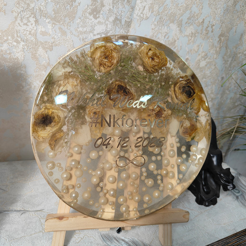 10 inch round deep casting resin vermala preservation 2 inch thickness frame