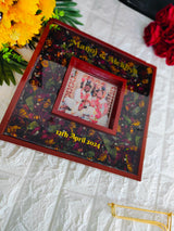 Dual Wooden Varmala Preservation Photo Frame