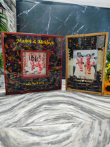 Teakwood Rectangular Varmala Preservation Frame with Photo