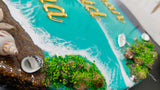 Beach-Themed Resin Nameplate for Home & Office Door
