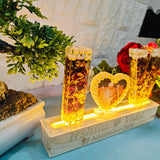 4- Inches Name Initial Lamp with LED Wooden Stand