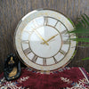 Stunning White Marble Texture Wall Clock With Roman Numbers, Addition to Your Home, Hotels, Bedroom