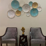 Decorative Metal Circle Wall Art (48×24 Inches)