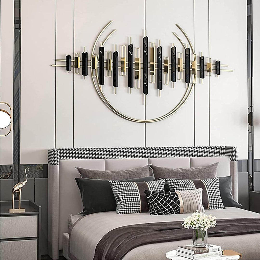 Titanium Metal Wall Art with Ginkgo Biloba (48×24 Inches)
