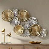 Giant Circular Metal Wall Art for Elegant Bed Room Decor