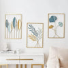 Designer Metal Blue & Gold Ginkgo Leaf Wall Art Set: Aesthetic Elegance for Every Space