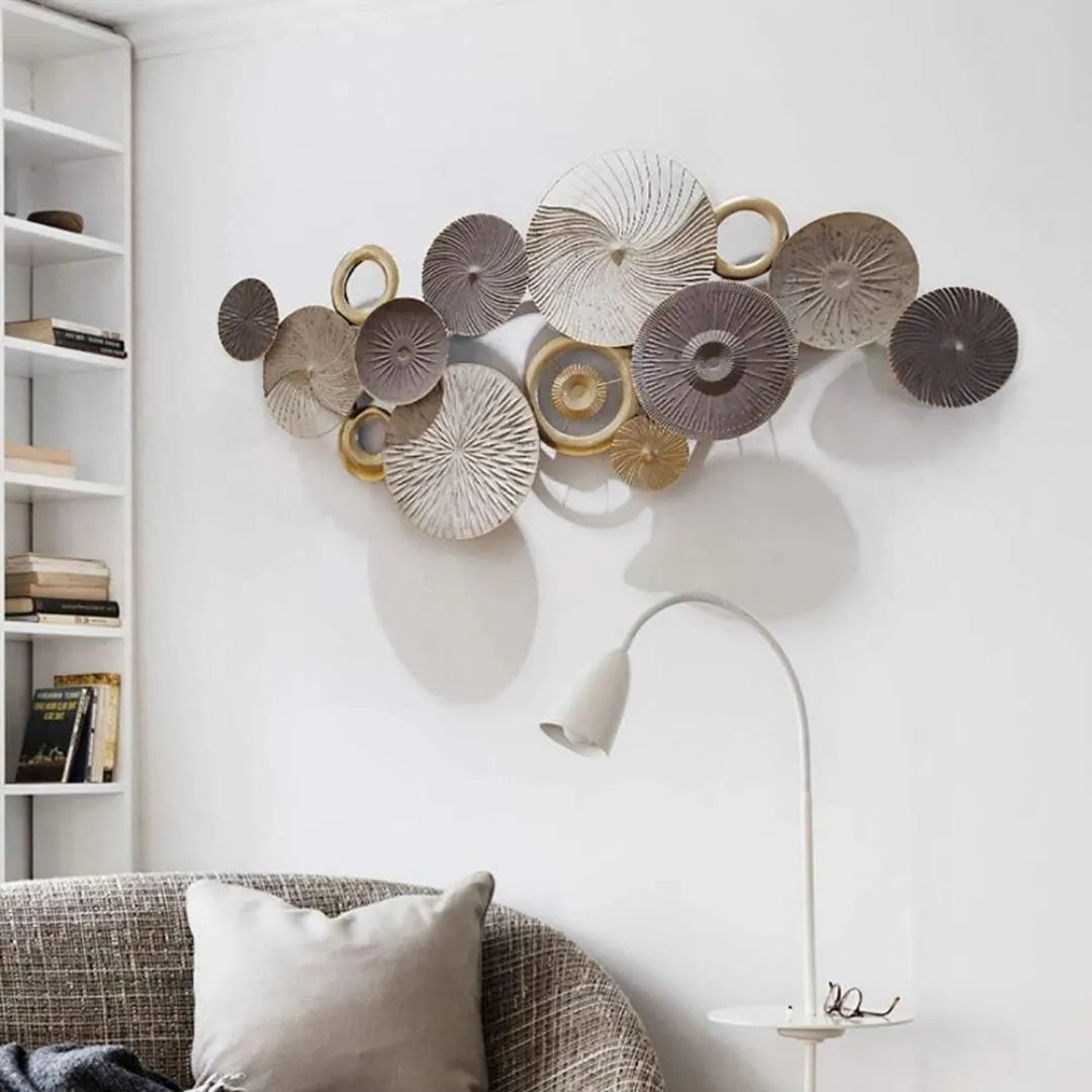 Designer 3D Stereo Wrought Plate Metal Wall Art (48×24 inches)