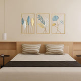 Elegant 3-Piece Metal Leaf Wall Art
