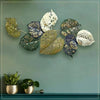 Vibrant Metal Leafy Wall Art: Aesthetic Decor with Multicolor Money Plant Leaves (48×24 Inches)