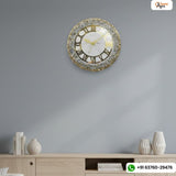 Luxurious Golden Roman Resin Wall Clock