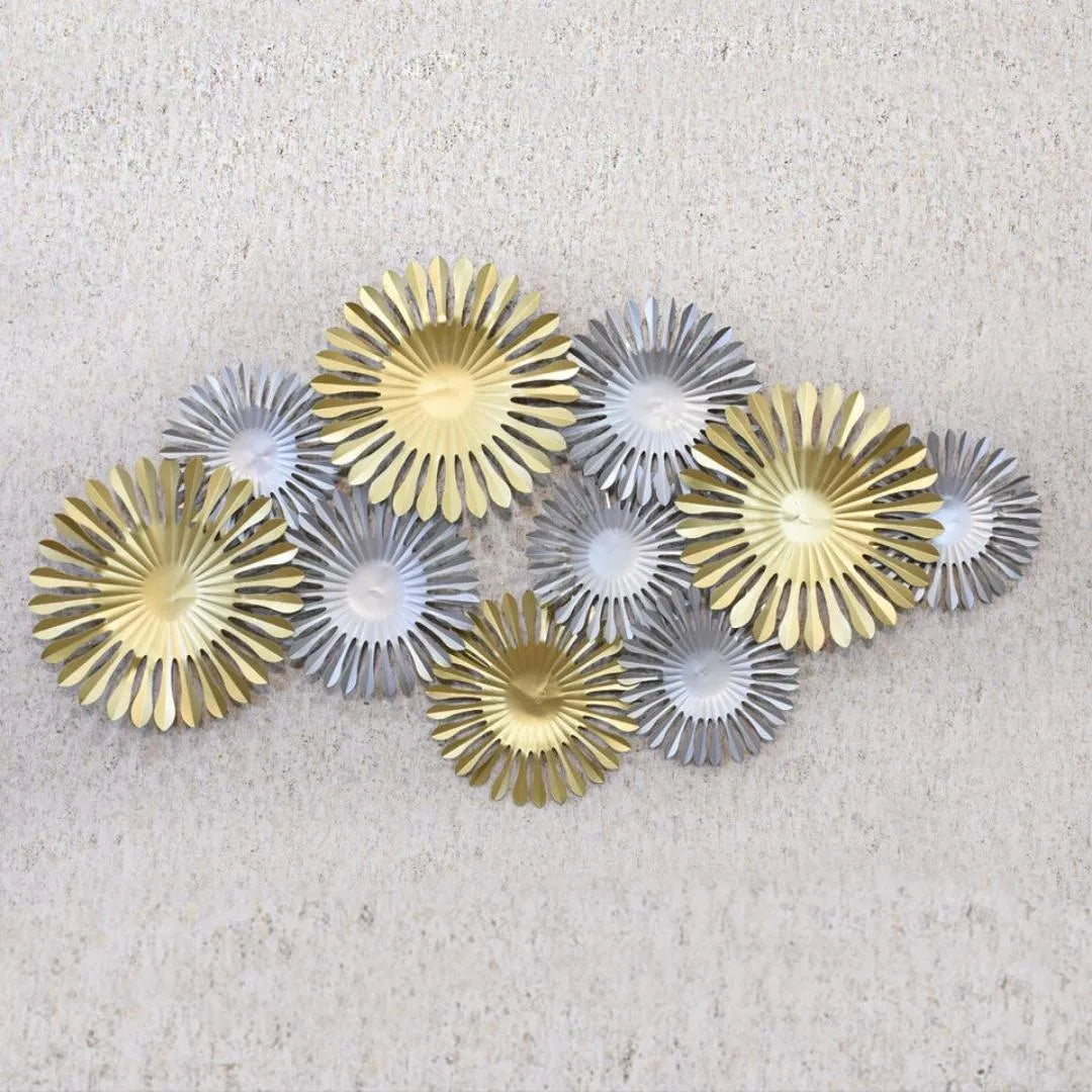 Giant Circular Metal Wall Art for Elegant Bed Room Decor