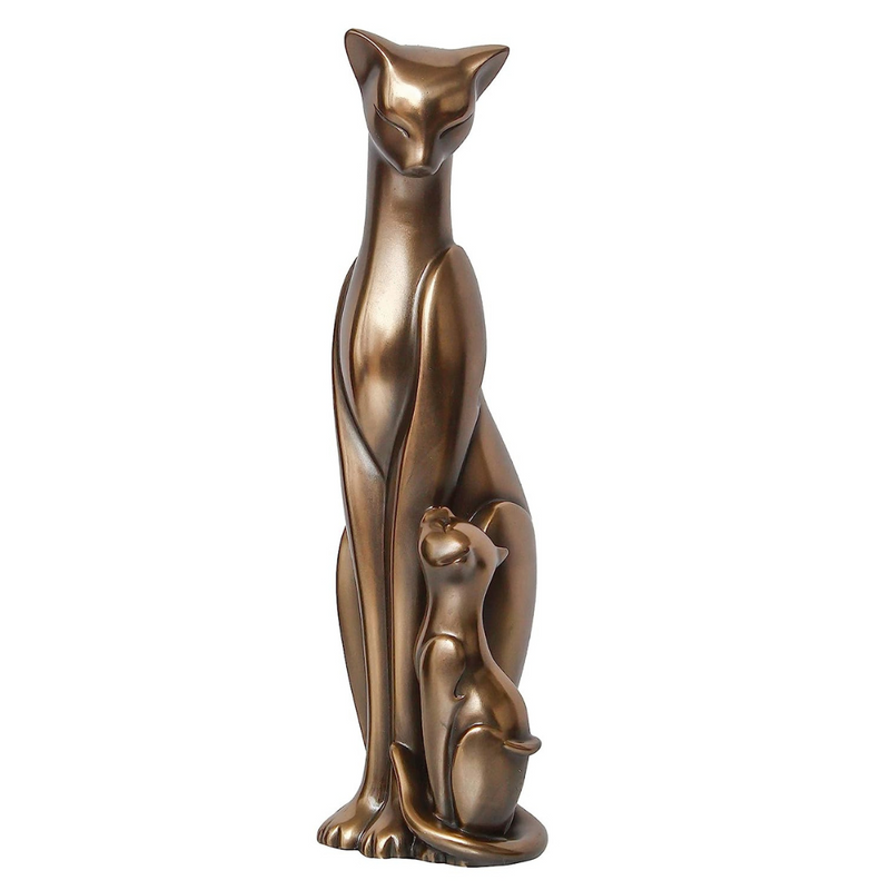 Mother cat with Child Statue Resin  Decorative Showpiece for Home Decor Table Top