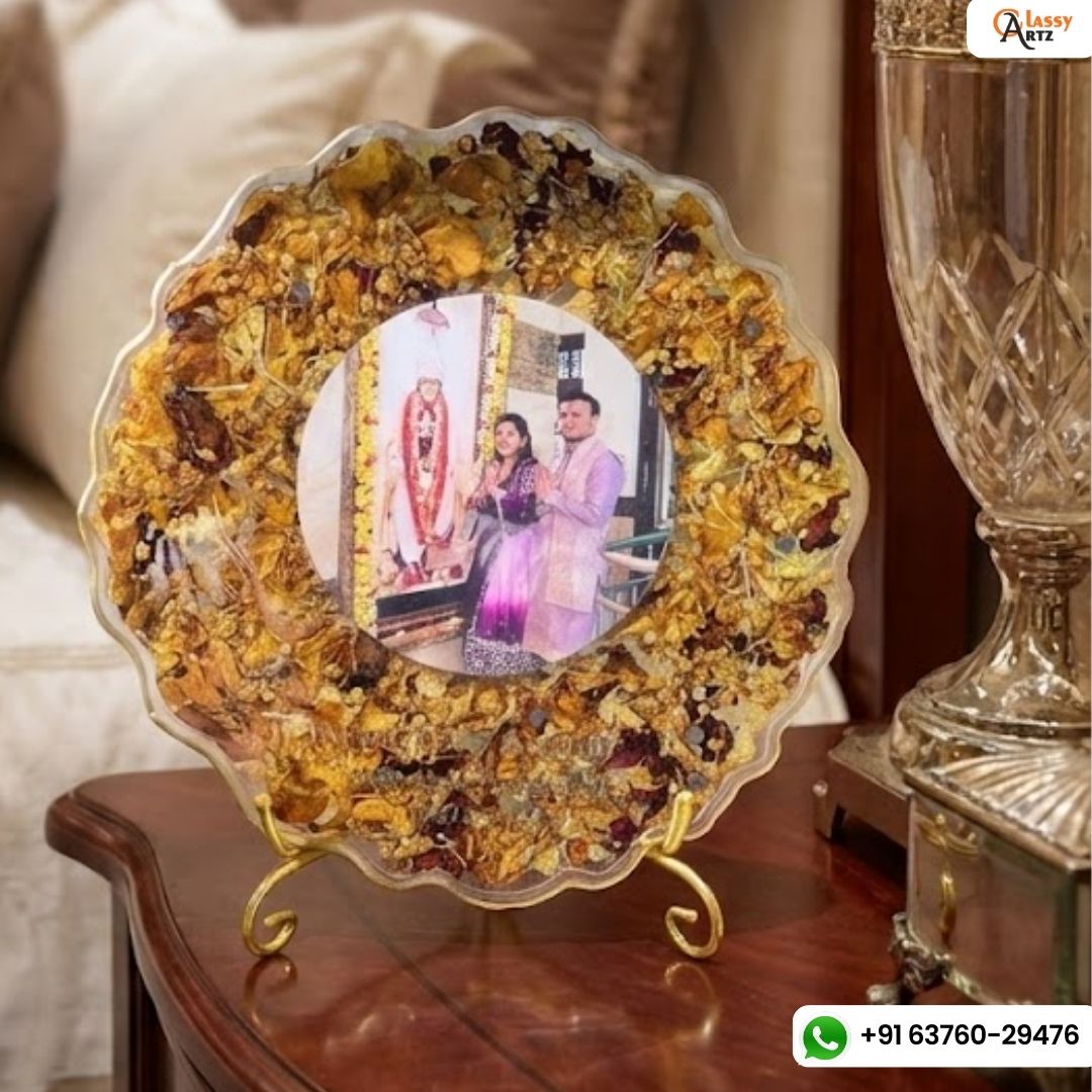 Personalized Resin Wedding Varmala Preservation Photo Frame (10- Inches)