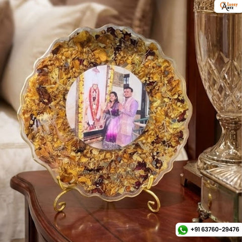 Personalized Resin Wedding Varmala Preservation Photo Frame (10- Inches)