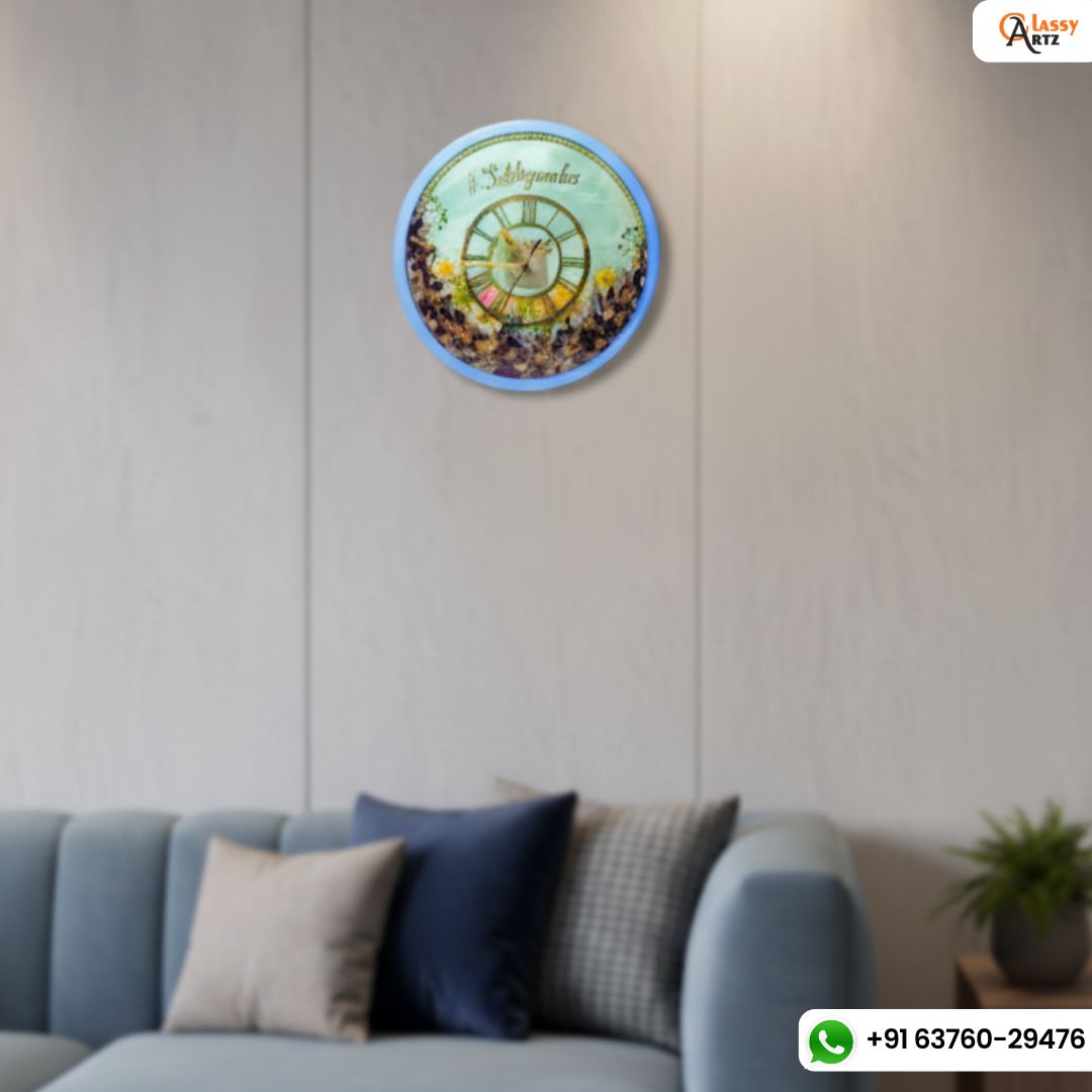 Personalized Varmala Preservation Resin Wall Clock