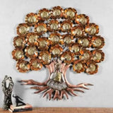Premium Double Layer Leaves Buddha Wall Art with LED Light