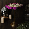 Premium Pink And Gold Lotus Urli With Stand for Wedding Decor, Festive Decor, Pooja Set of 2