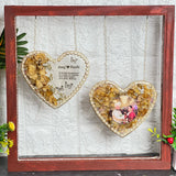 Preserved Wedding Flowers in Double Heart Resin Frame (15-inches)