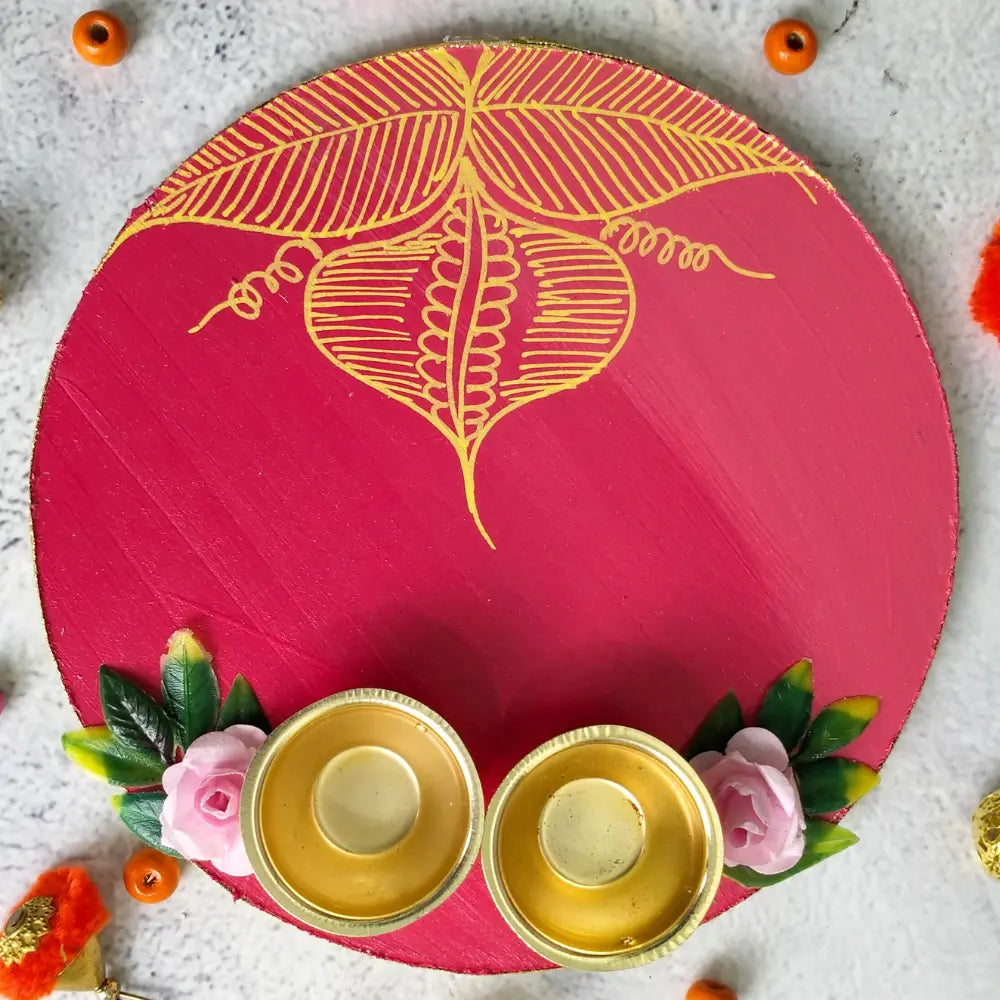 Purchase Mandir Decor Resin Tilak Tray With katori