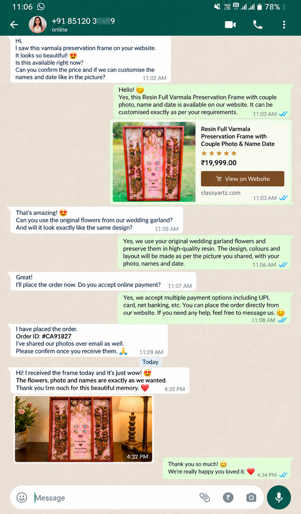 WhatsApp Customer Review 7