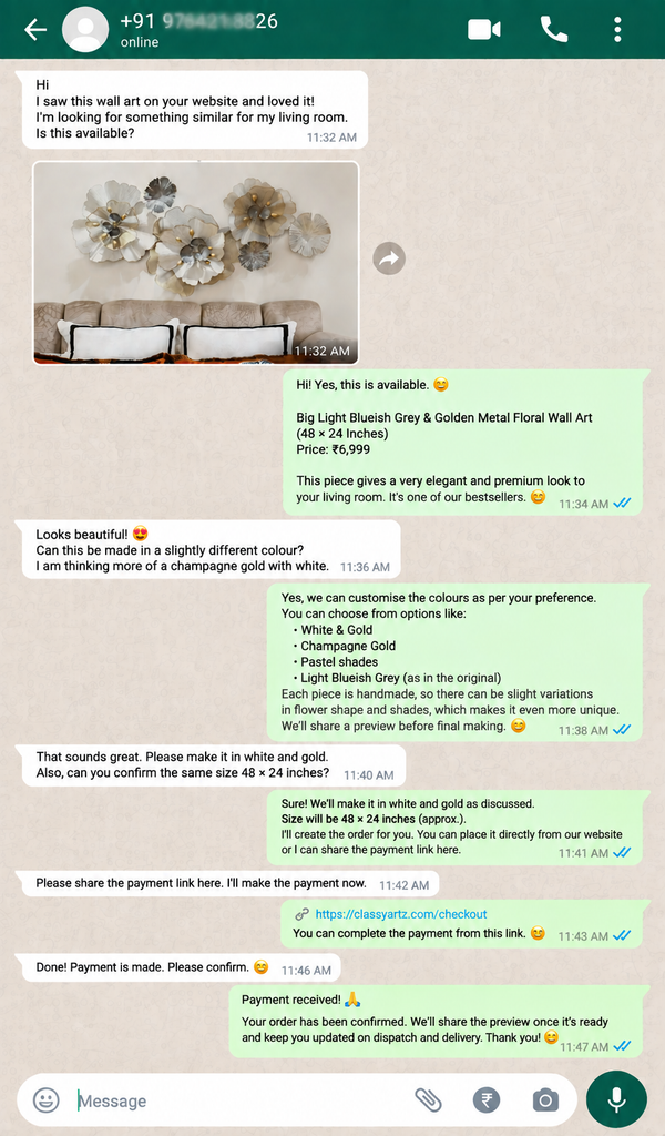 WhatsApp Customer Review 6