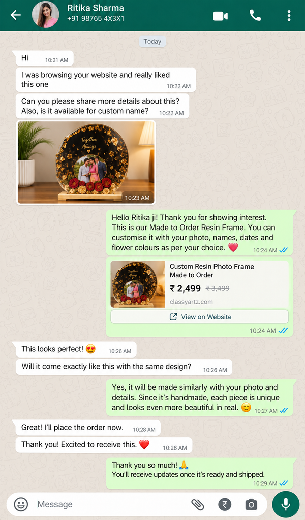 WhatsApp Customer Review 5