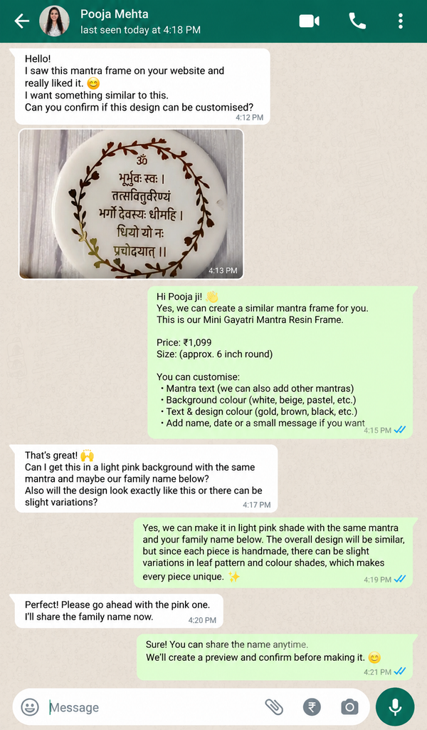 WhatsApp Customer Review 1