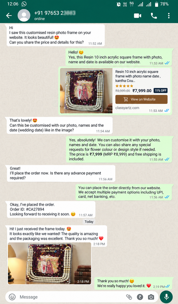 WhatsApp Customer Review 13
