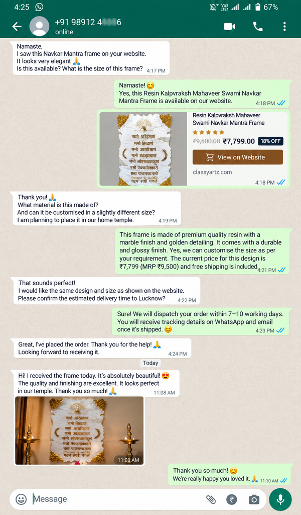 WhatsApp Customer Review 6