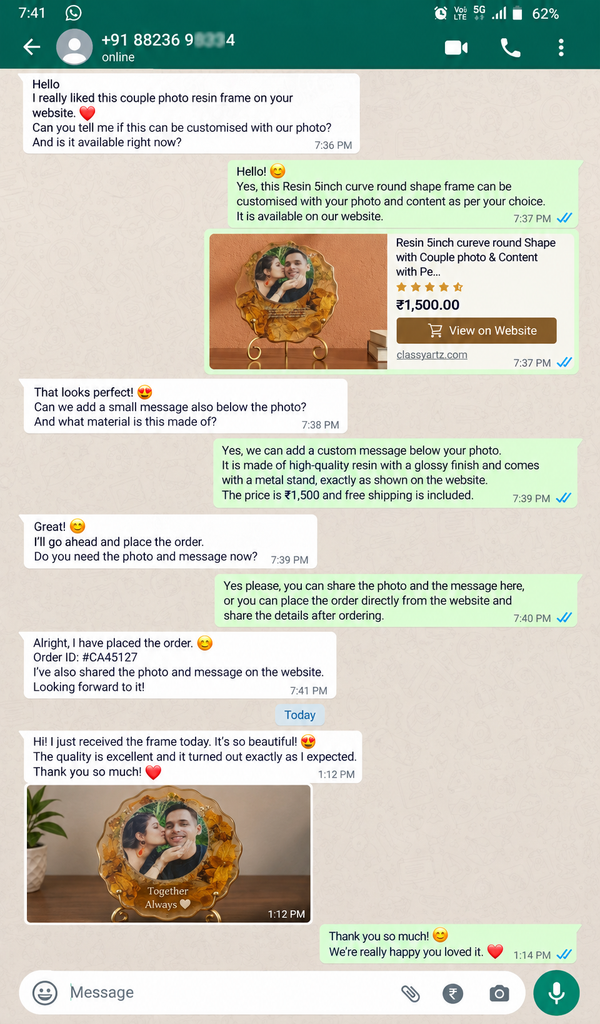 WhatsApp Customer Review 9