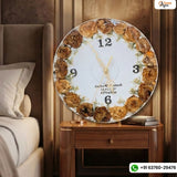 Resin 12inch round clock (4 roman number & name date) Varmala Preservation
