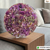 Resin 8inch Round Plantter with Text Varmala Preservation