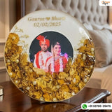 Resin Couple Photo Frame with Varmala Preservation (8-Inch)