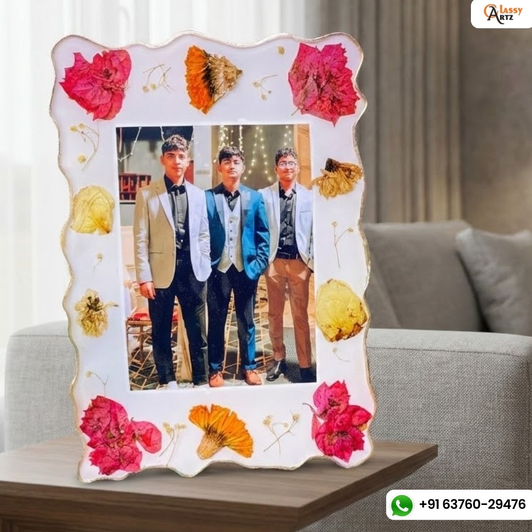 Resin Frame with God Blessing Flowers Preservation (9 by 12 inches)