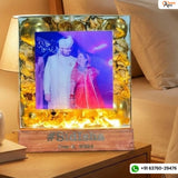 Resin LED Varmala Flower Preservation Frame (8-Inches)